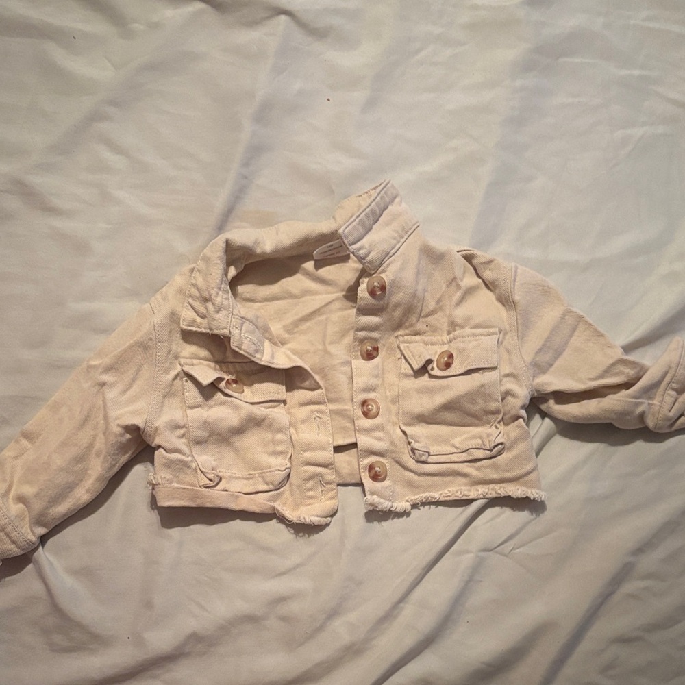 Wonder Nation Kids Cream Jean Jacket